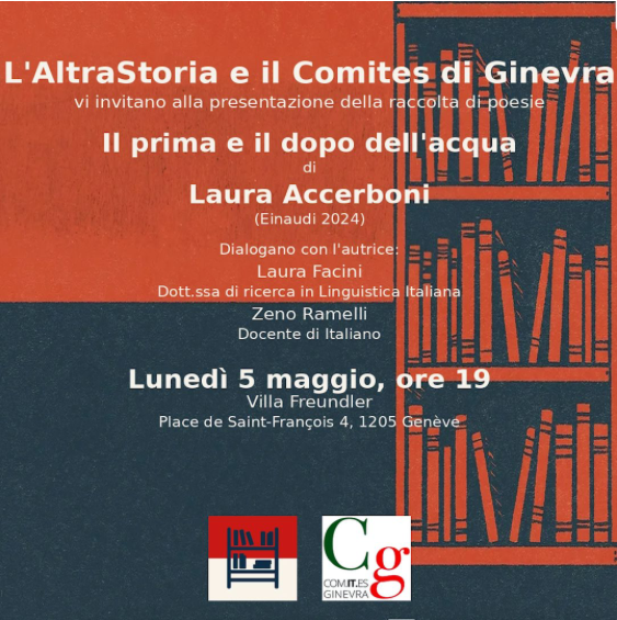 5 maggio 2025: evento culturale organizzato da Com.It.Es Ginevra e associazione L’AltraStoria